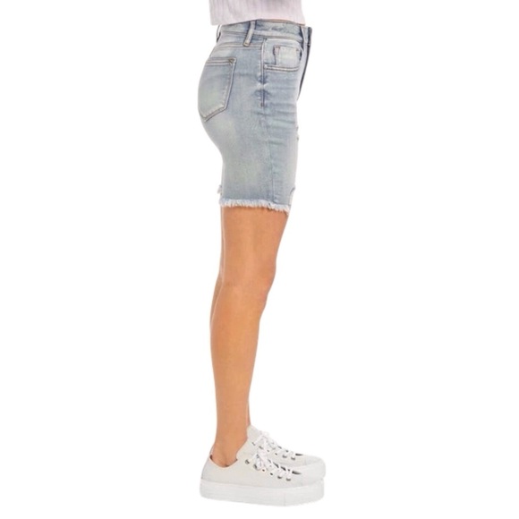 Vigoss 29 (US 8) Ace Bermuda Denim Shorts Distressed Light Wash High Rise - Picture 11 of 11